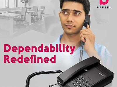 Image of Beetel B11 Black Corded Landline Phone - 6