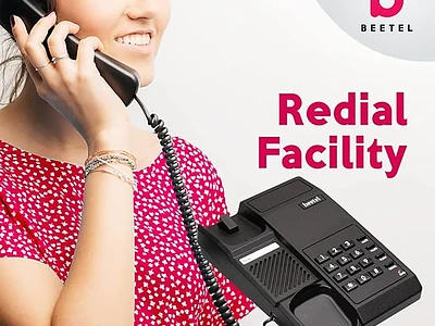 Image of Beetel B11 Black Corded Landline Phone - 5