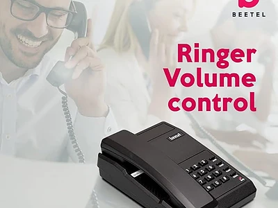 Image of Beetel B11 Black Corded Landline Phone - 2